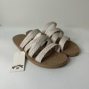 Billabong Lily Jane Sandals Womens 11 Slip On Woven Braided Beach Vacation
